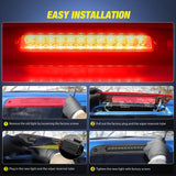 Third Brake Light Tail High Mount 3rd Stop Lights Smoked Lens for Ford Explorer 2002-2010 Escape 2008-2012 Mercury Mariner 2008-2011 Mountaineer 2006-2010 Van SUV Rear Center Cab Lamp