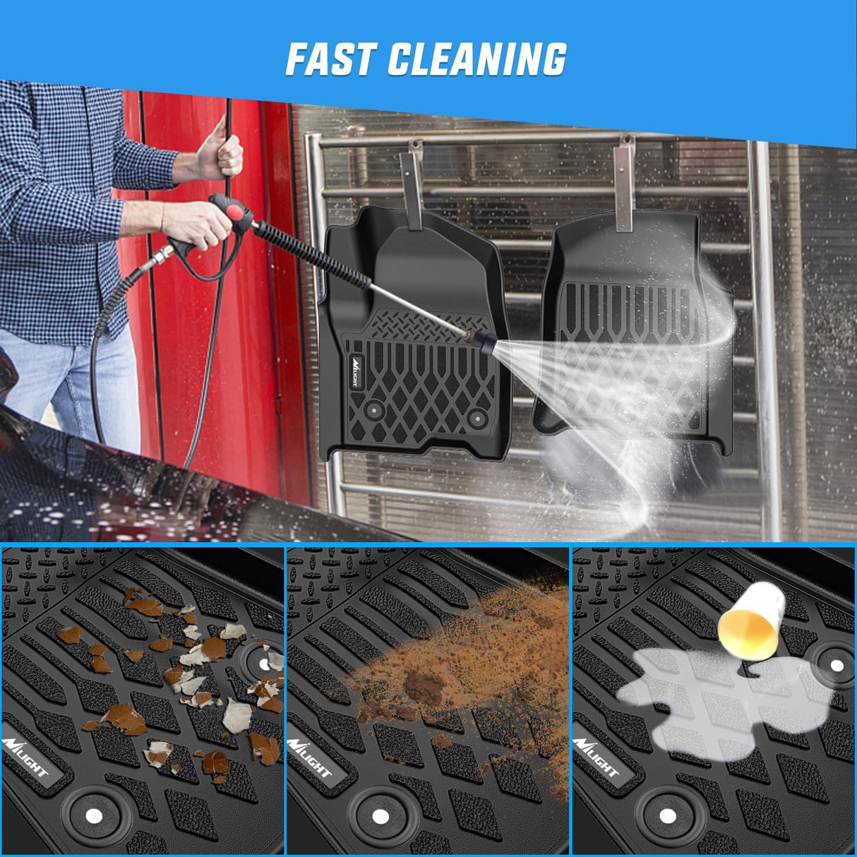 TPE Floor Mats for Chevy Tahoe GMC Yukon Denali Cadillac Escalade Bucket Seats 2021 2022 2023 2024 2025 2026 All Weather Custom Fit Heavy Duty Floor Liners