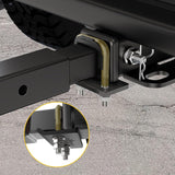 Trailer Hitch Tightener for 2 Inch Trailers Hitches Mount Anti Rattle Heavy Duty Steel with Rubber Cover Bronze U Bolt Matte Black Plate Electrophoresis Anti-Rust Triple Protective