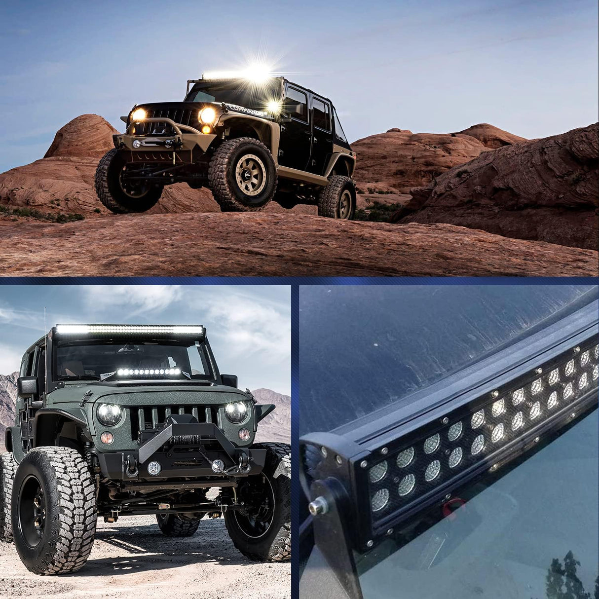 LED Light Bar 32Inch 180W Curved Off Road Lights for Trucks Flood Spot Combo Beam Driving Lamp Work Lights with Heavy Duty 12V 5Pin Rocker Switch Wiring Harness Kit