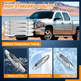 4PCS Exterior Chrome Front Rear Driver & Passenger Car Door Handle for 2007 08 09 10 11 12 13 2014 Chevy Silverado Suburban Tahoe Avalanche GMC Sierra Yukon Cadillac Escalade Replaces#20828258