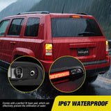Third Brake Light Tail High Mount 3rd Stop Lights Smoked Lens Compatible with Jeep Patriot 2007 2008 2009 2010 2011 2012 2013 2014 2015 2016 2017 Van SUV Rear Center Cab Lamp