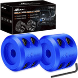 Winch Stopper for ATV UTV Truck SUV Winch Cable Hook Rubber Stopper 2 Pack Protect Towing Hook Synthetic Rope Winch Accessories Rope Line Saver with Stainless Steel Screws Allen Wrenc, Blue