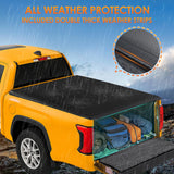 Soft Roll-Up Tonneau Cover for Toyota Tundra 2022 2023 2024 2025 6.5ft Bed, Waterproof Low Profile Truck Bed Cover