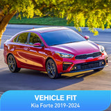 in-Channel Rain Guards for Kia Forte 2019 2020 2021 2022 2023 2024 2025, Vent Window Visors, Original Window Deflectors-4PCS