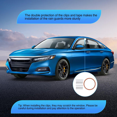 in Channel Window Visors for Honda Accord 2018 2019 2020 2021 2022, Wind Deflectors for Sun Rain & Ventilation, Smoke Tinted, 4PCS