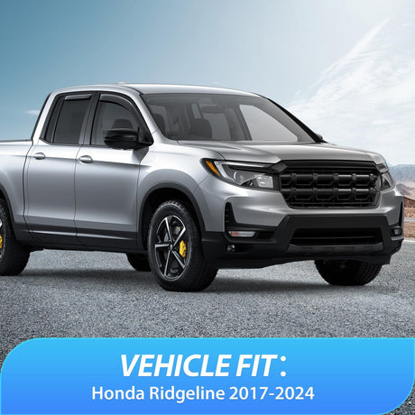 in Channel Rain Guards for Honda Ridgeline 2017 2018 2019 2020 2021 2022 2023 2024 2025 Original Window Deflectors, Vent Window Visors-4PCS