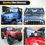 52inch Light Bar Windshield Frame Mounting Brackets for Jeep Wrangler TJ 1997-2006 No-Drill A-Pillar Light Mount for Pod Lights, Heavy Duty Steel Off-Road LED Light Bar Dual Mount