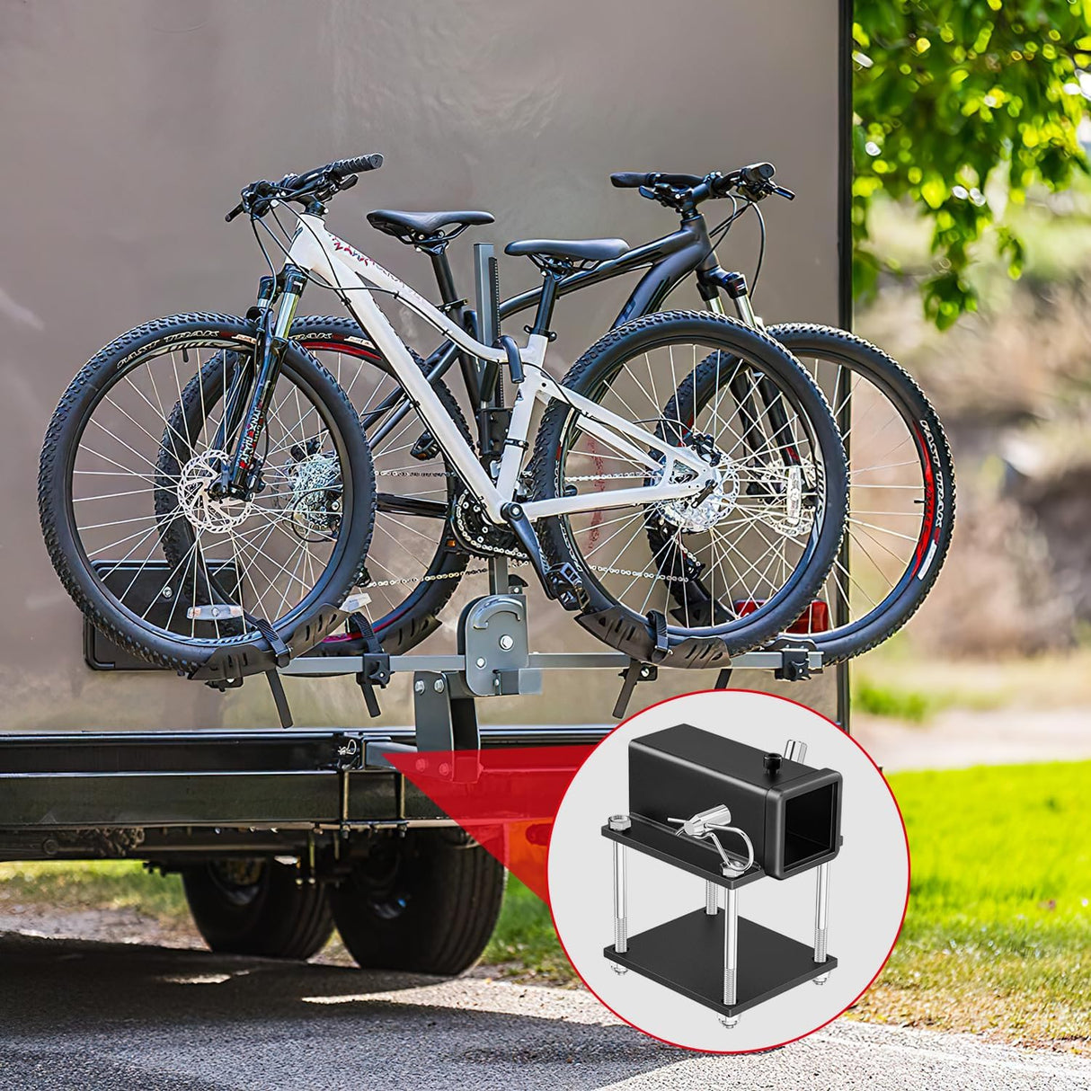 RV Bumper Hitch Receiver Fits 4-4.5 inches Bumper Beams Nilight