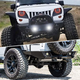 4PCS 42W Flush Mount LED Light Pods - Upgraded Spot Flood Combo Beam Driving, Work, Backup, Reverse, Grill Mount Light for Offroad 4x4 Truck SUV