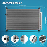 AC Condenser Compatible with Toyota Corolla 2009-2019 Pontiac Vibe 2009-2010 Scion xB 2008-2015 Air Conditioning A/C Condenser with Receiver Drier Replace# 3686, 7013686, SC3030105, 8845002330