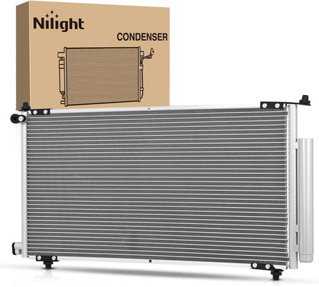 AC Condenser Fit for Honda CR-V 2002-2006 Element L4 2.4L 2003-2011 Air Conditioning A/C Condenser with Receiver Drier Replace# 3112, 4770629, HO3030124, 80101SCAA01, 80110S9A003, 80110S9A013