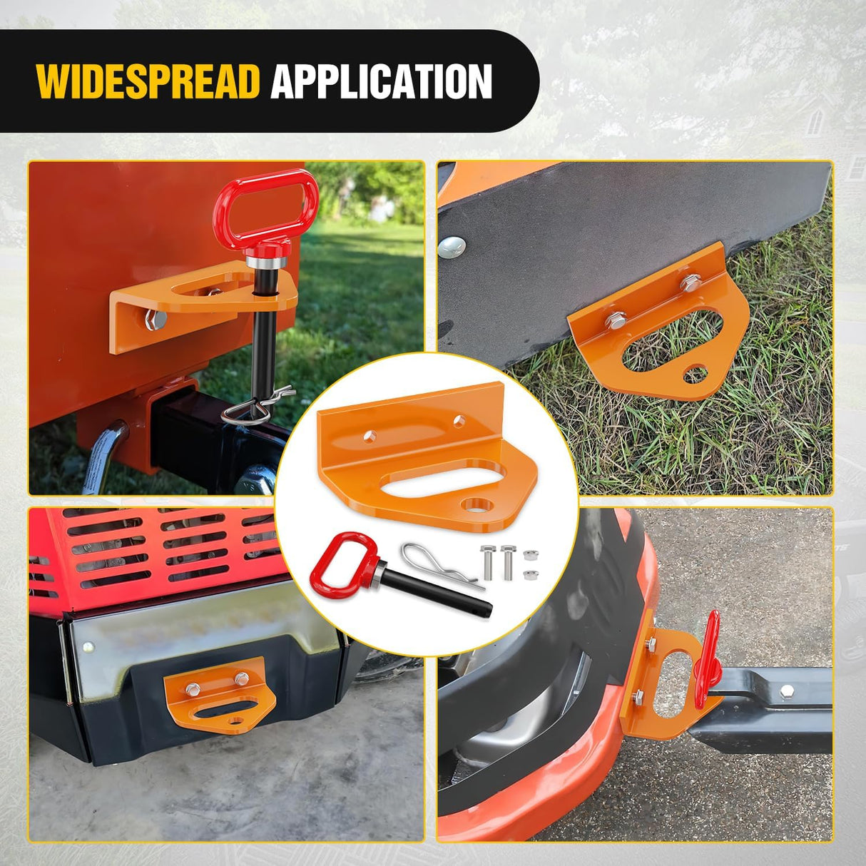 Heavy Duty Bolt on Tow Hitch 093-1000-00 093-1000-98 Compatible with Bad Boy Mowers MZ MZ Magnum ZT CZT Maverick Orange