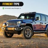 Windshield Frame Cover with 4 x LED Lights Insert Roof Sun Visor Cowl Body Armor Compatible with 2018-2026 Jeep Wrangler JL JLU & Gladiator JT (Excluding JL 4xe & JT Mojave)
