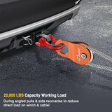 10 Ton Winch Snatch Block Towing Pulley Blocks 22,000 LBS Capacity, Winch Hook Accessories, Heavy Duty Offroad Recovery Accessory for Truck, Tractor, ATV & UTV