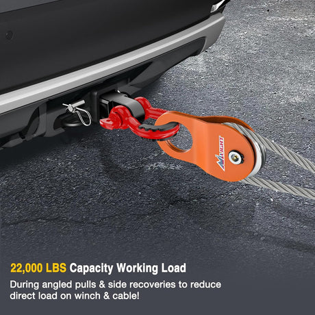 10 Ton Winch Snatch Block Towing Pulley Blocks 22,000 LBS Capacity, Winch Hook Accessories, Heavy Duty Offroad Recovery Accessory for Truck, Tractor, ATV & UTV