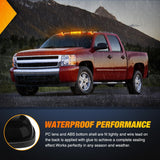 LED Cab Marker Lights 3 PCS Roof Running Light LED Smoke Lens Amber Cab Clearance Light Compatible with 2002-2007 Chevy Silverado GMC Sierra 1500 1500HD 2500 2500HD 3500