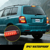 Third Brake Light for Toyota Highlander 2001 2002 2003, Smoked Lens | for Toyota Highlander 2001 2002 2003, High Mount 3rd Stop LED Van SUV Rear Cab Center Lamp Tail Replacement