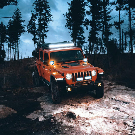 LED Pods 6PCS 6.5 Inch 120W Light Bar Triple Rows Spot Flood Combo Driving Light Waterproof Led Work Light Off-Road Truck Car ATV SUV Cabin Boat