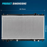 Radiator for Infiniti Q50 V6 3.5L 3.7L 2014 2015 2016 2017 2018, Engine Coolant Radiator Assembly with Transmission Oil Cooler replace# 214104GA5A, 214604GB5A