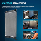 34 Inch Radiator for Chevy Silverado 1500 1999-2003 2004 2005 2006 2007 2008 2009 2010 2011 2012 2013, Suburban Tahoe, GMC Sierra 1500 Yukon XL, Cadillac Escalade, Automatic Transmission
