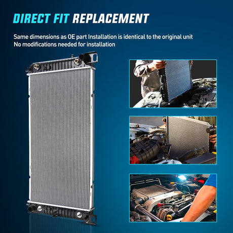 34 Inch Radiator for Chevy Silverado 1500 1999-2003 2004 2005 2006 2007 2008 2009 2010 2011 2012 2013, Suburban Tahoe, GMC Sierra 1500 Yukon XL, Cadillac Escalade, Automatic Transmission