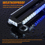14.5 Inch 30LED Strobe Light Bar Double Side Rooftop Blue White