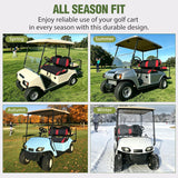 Golf Cart Front Seat Cover 1PC Red Black EZGO TXT RXV Club Car DS | Breathable Sandwich Mesh Sun Scratch Resistant Washable No Staple Fits 1994-2013 EZGO TXT RXV and 2000-2026 Club Car DS