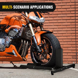 Adjustable Motorcycle Wheel Chock Stand Heavy Duty 1800lb Capacity Front Tire Stand Chocks for Trailer and Truck Fit for Most Motorcycles Tire Size 15 Inch-22 Inch Wheels