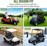Golf Cart Front Seat Cover 1PC Black Leather Club Car Precedent | Waterproof Leather No Staple Design All Season Protection Sun Scratch Resistant Cover Fits 2004-2019 Club Car Precedent