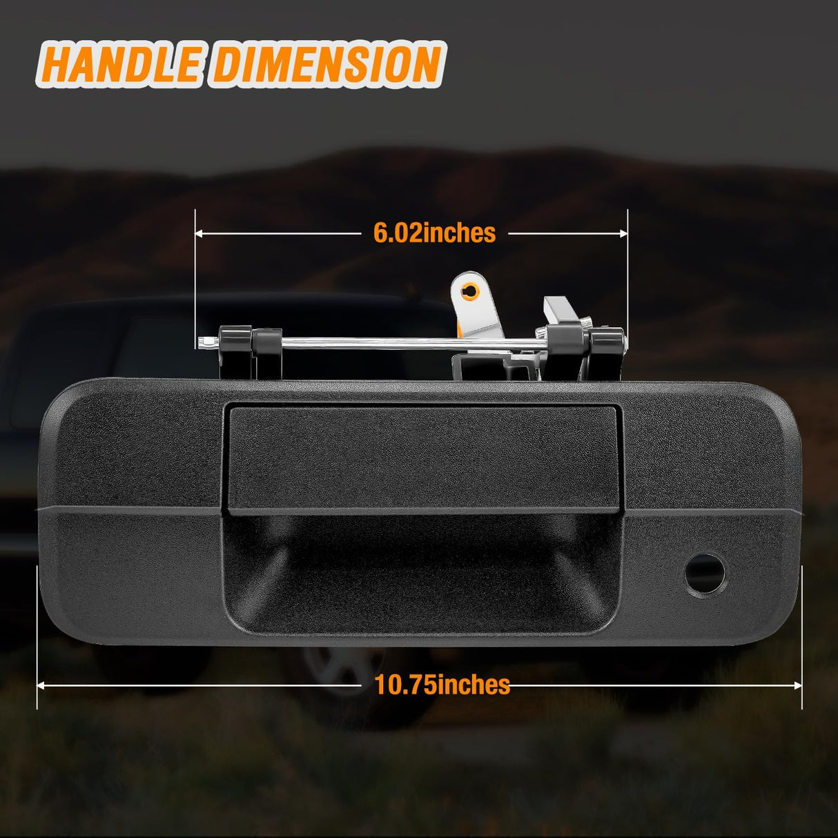 Tailgate Handle Compatible with 2007 08 09 10 11 12 2013 Toyota Tundra Outside Liftgate Latch Tail Gate Car Door Handles with Key Lock Hole Assembly Replaces OEM# 81213, TO1915113, 69090-0C040