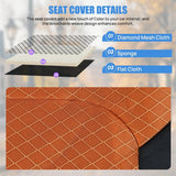 Car Seat Cover 2PCS Black Brown Breathable Mesh Interior Covers with Removable Headrest Airbag Compatible Universal for Cars Truck and SUV Front Seats