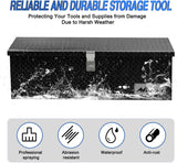 30 Inch Truck Tool Box Heavy Duty Aluminum Diamond Plate Truck Bed Toolboxes 30''X13''X9.6'' Waterproof Pick-Up Storage Tool Boxes for Bed of Truck RV Trailer with Side Handle Lock Keys, Black
