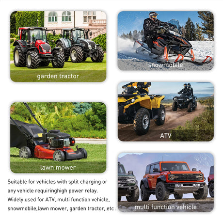 120A Starter Relay 4 Pin Split Relays Switch 12V Continuous Heavy Duty SPST High Current 4 Terminal Car Starter On Off Control for Automotive Car Truck RV Camper