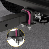 Trailer Hitch Tightener for 2 Inch Trailers Hitches Mount Anti Rattle Heavy Duty Steel with Rubber Cover Hot Pink U Bolt Matte Black Plate Electrophoresis Anti-Rust Triple Protective