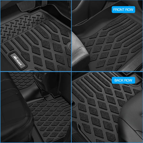 TPE Floor Mats for Toyota Prius Hybrid 2012 2013 2014 2015 All Weather Custom Fit Heavy Duty Floor Liners