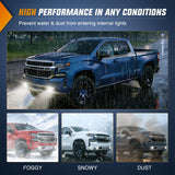 Fog Light Assembly Compatible with 2019 2020 2021 2022 2023 Chevrolet Silverado 1500 2020-2023 Chevy Silverado 2500HD 3500HD Smoke Lens Driver and Passenger Side