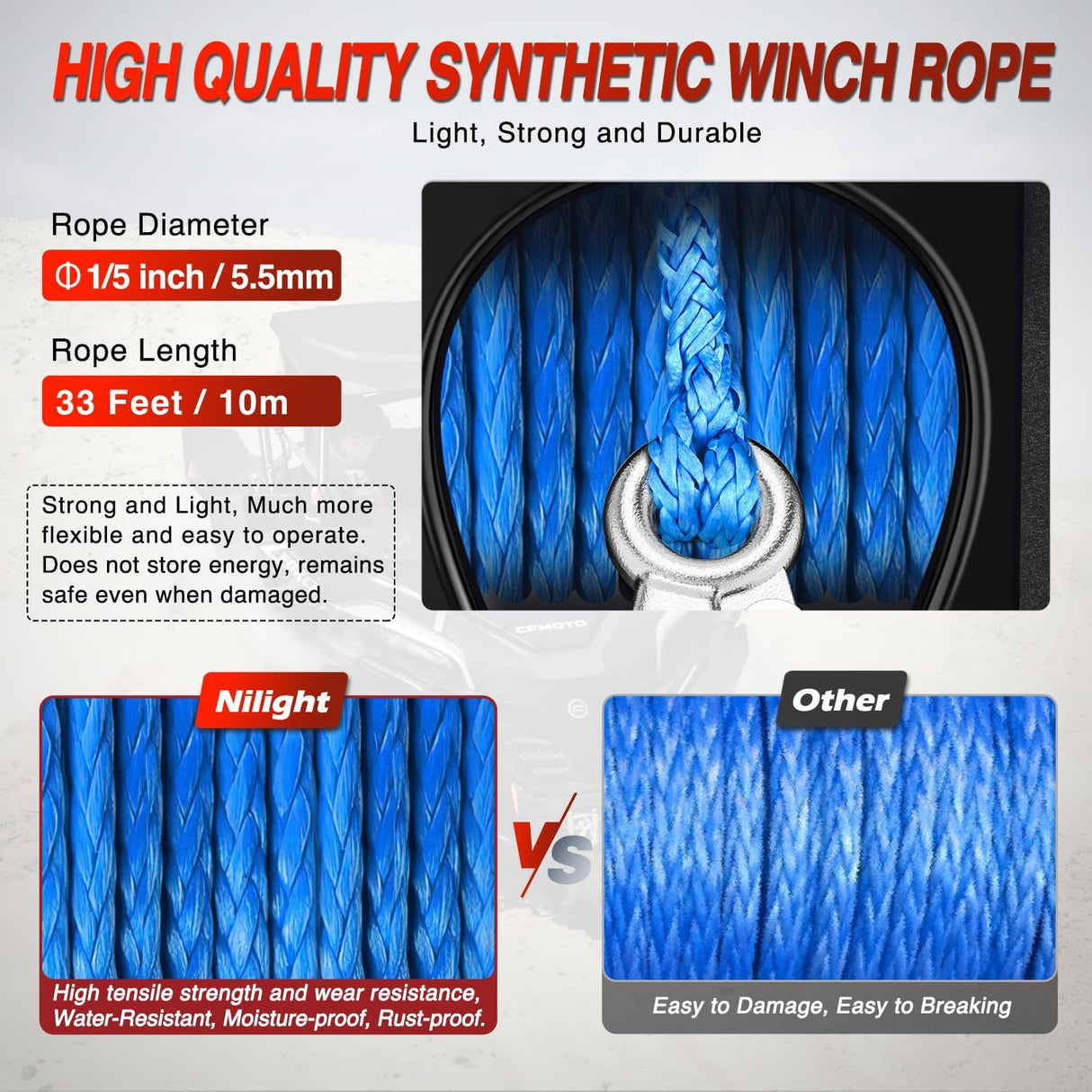 Boat Trailer Winch 3500 lbs Portable Electric Boat Winches 12 V DC Marine Winch with Synthetic Rope Remote Control Hand Crank Power-in Freewheel Waterproof Winch for Boat Trailer Towing, Blue