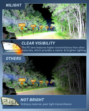 2005-2007 Ford Focus Headlight Assembly Chrome Housing Clear Reflector Clear Lens Nilight