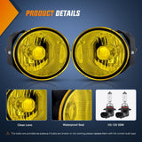 Fog Light Assembly Compatible with 2000 2001 Nissan Maxima 2002 2003 Sentra&Frontier 2004 Xterra Amber Lens Lamps Replacement