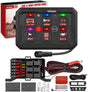 6 Gang Switch Panel Red Circuit Control Relay System with Fuse Wiring Harness Toggle Momentary Strobe Flash Modes Automatic Dimmable ON Off Pod 12V 24V for Car Truck Camper SUV