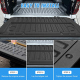 Tailgate Mat for Ford Ranger 2024 2025 2026 All Weather TPE Anti-Slip Custom Fit Truck Tailgate Protector Liner Cover