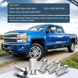 32PCS M14x1.5 Lug Nuts Compatible with 2012+ RAM 2500 3500 | for 2008+ Chevy Silverado/GMC Sierra 2500 3500 One-Piece Solid Chrome Steel Aftermarket Wheel Nuts Replace