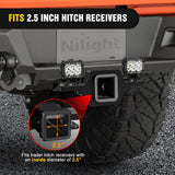 2.5 inch Towing Hitch Mount Bracket for Truck Trailer RV SUV Pick Up fit Dual LED Work Light Reverse Rear Back Up Off Road Lights(Towing Hitch Mount Bracket) Without Light