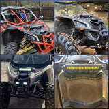 Shock Tower 10-14 Inch Light Bar UTV Front Side Hood Lights Mounting Brackets Compatible with Can-Am Maverick X3 and Max X RS Turbo R 2017 2018 2019 2020 2021 2022 2023 2024