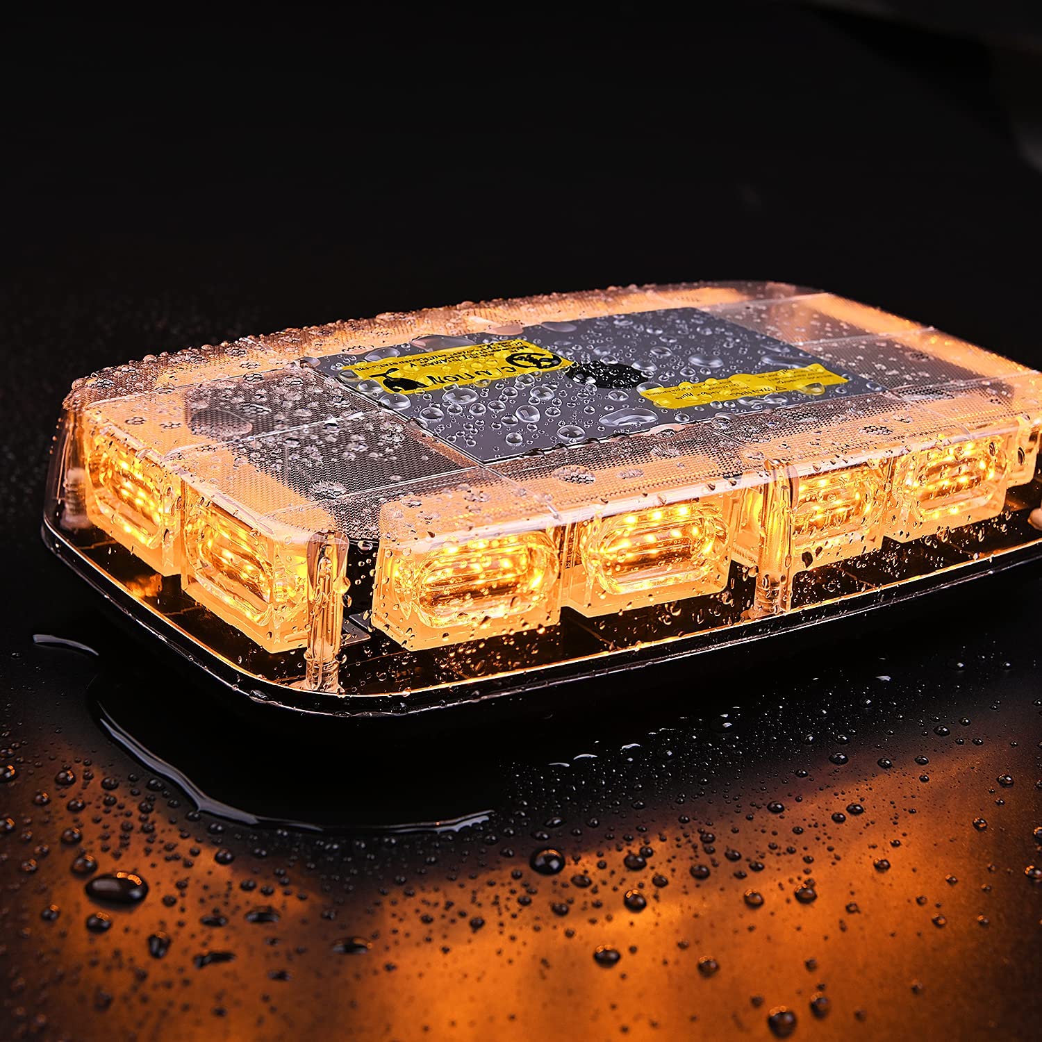12" 48 Leds Roof Top Amber Emergency Strobe Light 2PCS Nilight