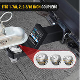 1-7/8 Inch, 2 Inch and 2-5/16 Inch Diameter Chrome Trailer Hitch Ball, Maximum Load Capacity Up to 8,000 lbs, 1- Inch Shank Universal Fit Gray