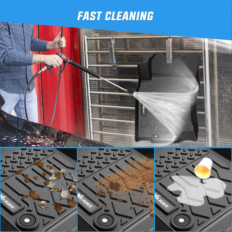 TPE Floor Mats for Nissan Rogue (Not fit Sport or Select Models) 2014 2015 2016 2017 2018 2019 2020, All Weather Custom Fit Heavy Duty Floor Liners