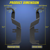 Ditch Light Brackets Hood Hinges Mount Bracket Kit for Auxiliary Offroad LED Pods Work Lighting on Ford F-250 F-350 F-450 F-550 Super Duty 2017 2018 2019 2020 2021 2022