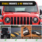 Hood Light Brackets for Wrangler JL JLU Gladiator JT 18-25, Red | for Jeep Wrangler JL JLU Gladiator JT 2018 2019 2020 2021 2022 2023 2024 2025, A-Pillar Auxiliary Offroad LED Pods Mounting
